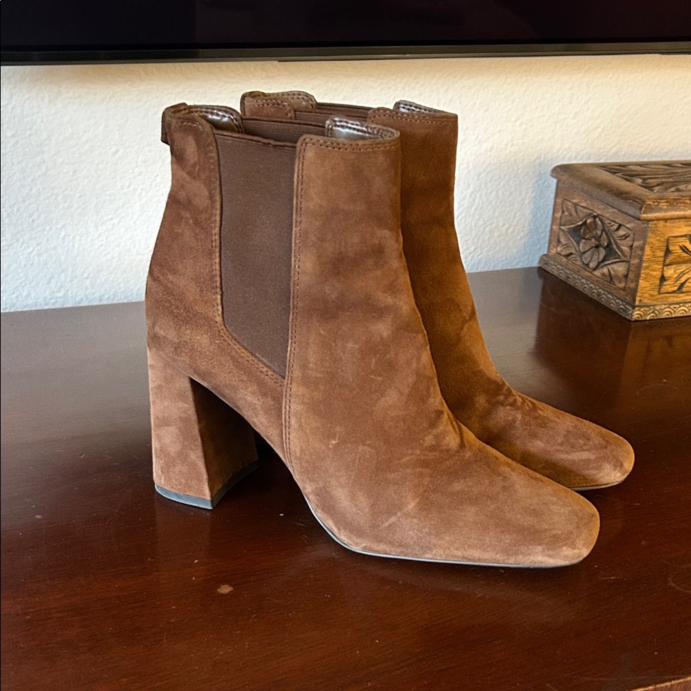 Sam Edelman Chestnut Suede Ankle Booties